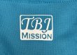 画像3: TBJ 夏素材シャツ　汗吸収&ひんやり効果  ターコイズブルー　MISSION ロゴ入り (3)